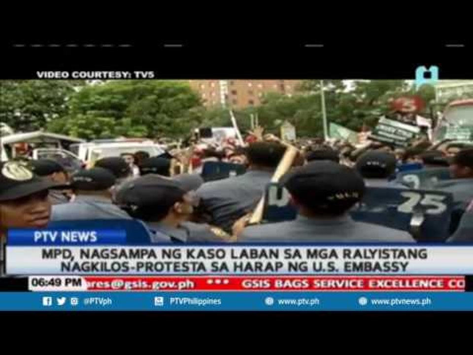 MPD, nagsampa ng kaso laban sa mga raliyistang nagkilos-protesta sa harap ng US Embassy
