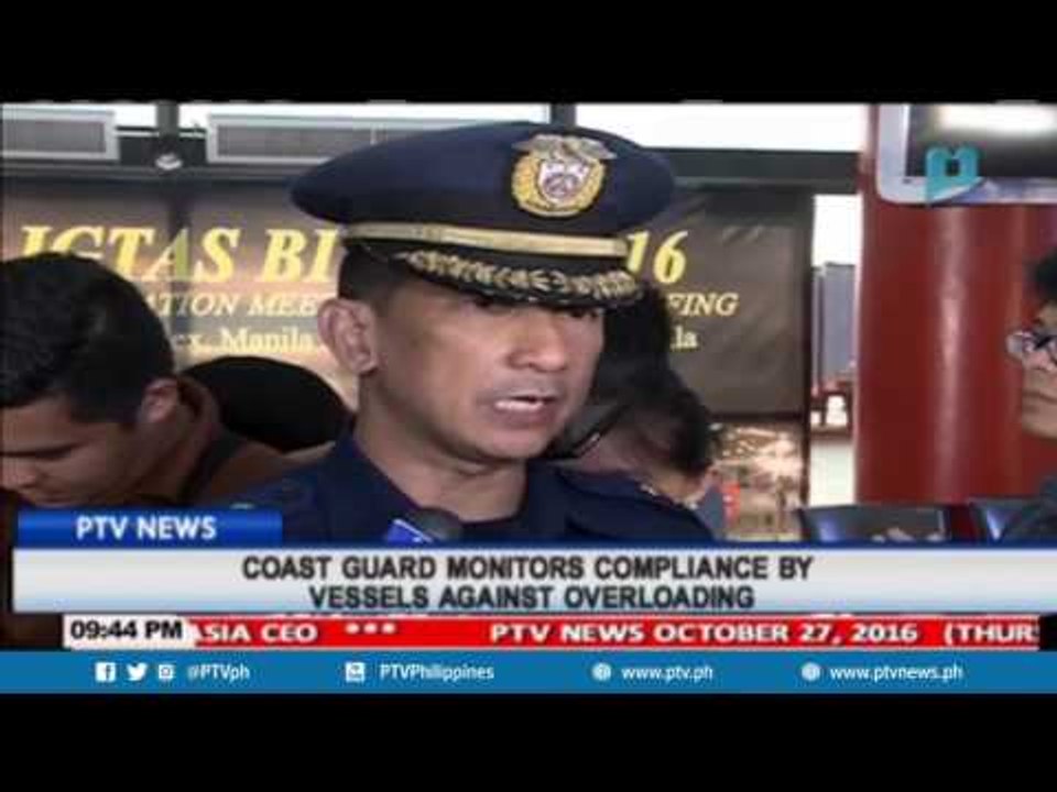 Coast Guard monitors compliance by vessels against overloading
