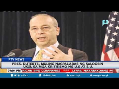 Pangulong Duterte, muling naglabas ng saloobin ukol sa mga kritisismo ng US at EU