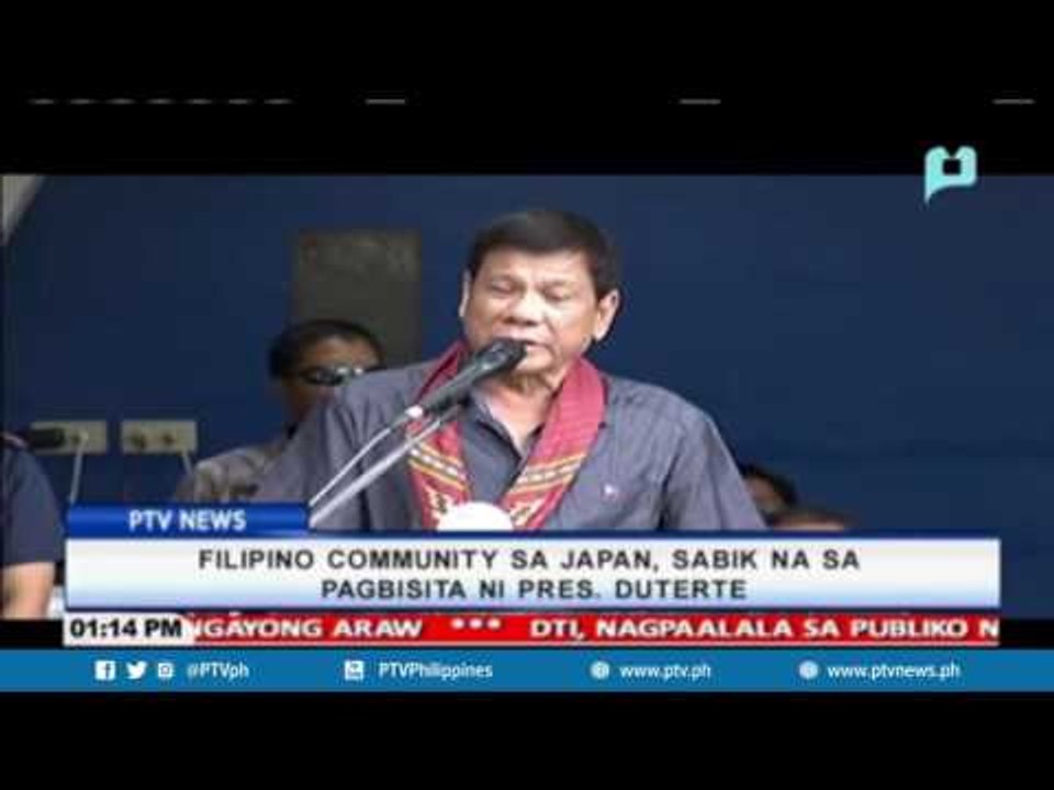Filipino community sa Japan, sabik na sa pagbisita ni Pangulong Duterte