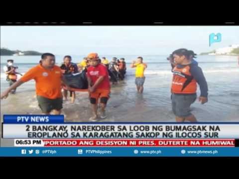 2 bangkay, narekober sa loob ng bumagsak na eroplano sa karagatang sakop ng Ilocos Sur