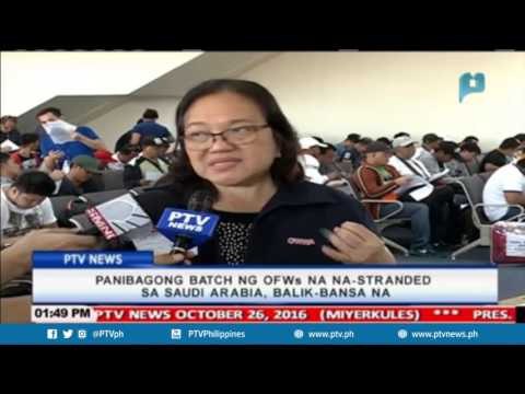 Panibagong batch ng OFWs na na-stranded sa Saudi Arabia, balik-bansa na