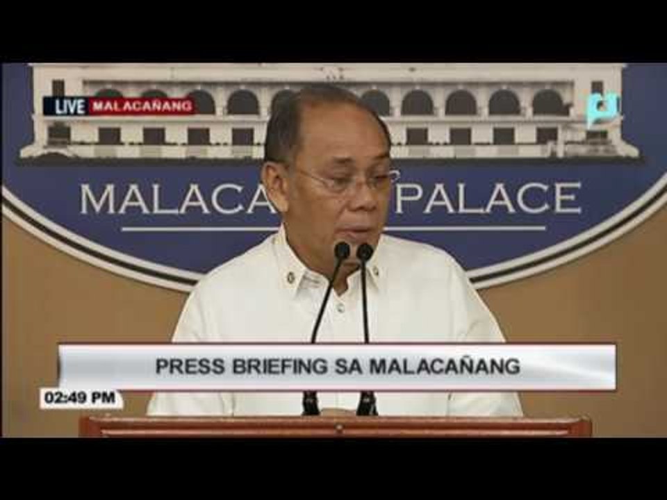 Press briefing ni Presidential Spox Ernie Abella, October 28, 2016