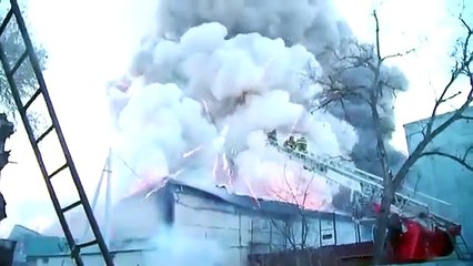 Download Video: Fireworks Warehouse Explodes While Firefighters Try To Extinguish Fire