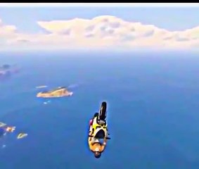 GTA V Epic Motorcycle Jump Into Airplane - SILENT SILVER FUNNY BOX