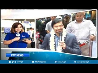 Sen. Manny Pacquiao, nakauwi na ng bansa