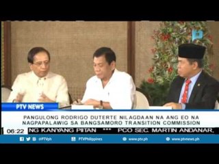 Pres. Duterte, nilagdaan na ang EO na nagpapalawig sa Bangsamoro transition commission