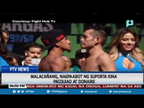 Malacañang, nagpaabot ng suporta kina Pacquiao at Donaire