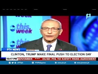 GLOBAL NEWS: Clinton, Trump make final push to election day
