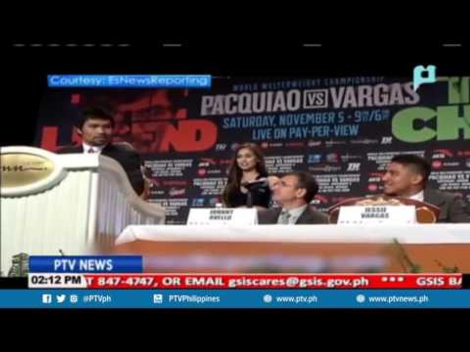 SPORTS BALITA: Manny Pacquiao at Jessie Vargas, muling nagkita bago ang kanilang laban sa Linggo