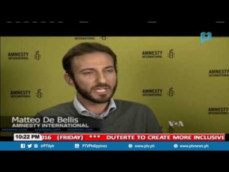 GLOBAL NEWS:  Amnesty accuses Italian police of abusing migrants