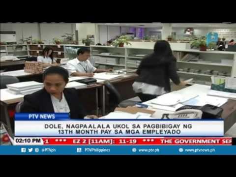 DOLE, nagpaalala ukol sa pagbibigay ng 13th month pay sa mga empleyado