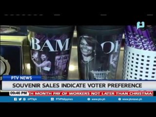 Souvenir sales indicate voter preference