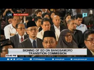 Signing of EO on Bangsamoro Transition Commission, November 7, 2016