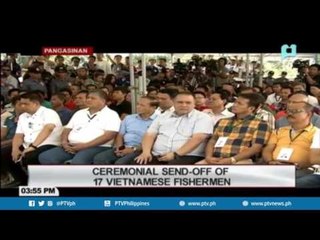 Ceremonial send-off of 17 Vietnamese fishermen, November 2, 2016