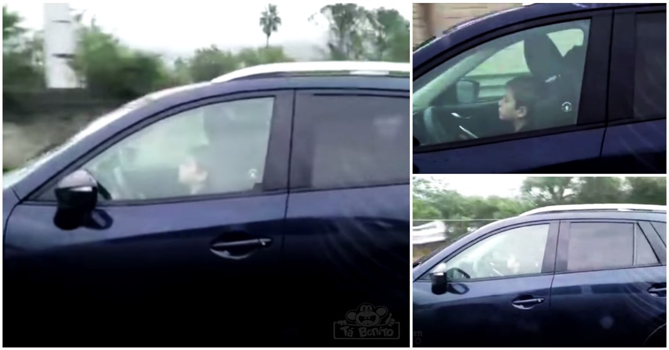 Criança é vista a conduzir carro a mais de 100km/h enquanto pai vai ao lado ao telemóvel...