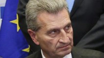 EU's Oettinger under fire over lobbyist's private jet flight