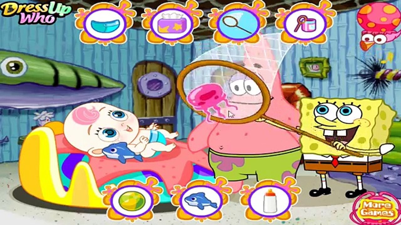 SpongeBob SquarePants | Spongebob and Patrick Babysiting Care Game for Kids