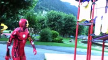 Captain America VS Iron man! Superhero Fight Battle Real Life! - My Superheroes IRL
