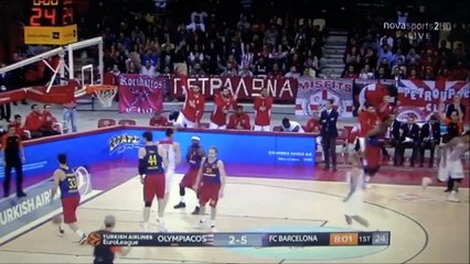 Highlights first period olympiakos vs Barchelona - Στυγμιότυπα  πρώτης περιόδου Ολυμπιακος -Μπαρτσελόνα 16-11-2016 (HD)
