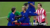 Top 10 Most Red Carded Players