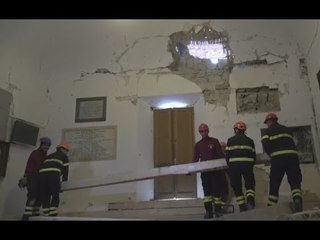 Camerino (MC) - Terremoto, opere al Rettorato dell'Università (14.11.16)