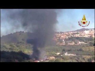Genzano (Roma) - Incendio vivaio (09.11.16)
