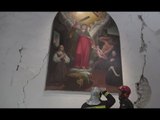 Visso (MC) - Terremoto, salvate antiche opere della Pinacoteca (09.11.16)