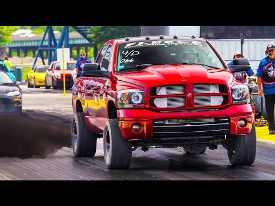 Diesel EXPLODES on Drag Strip!!