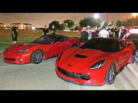 60-190MPH Corvette Street Race - C6 Z06 vs C7 Stingray
