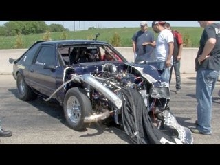 Violent Drag Racing WRECK - Crazy GoPro Angle