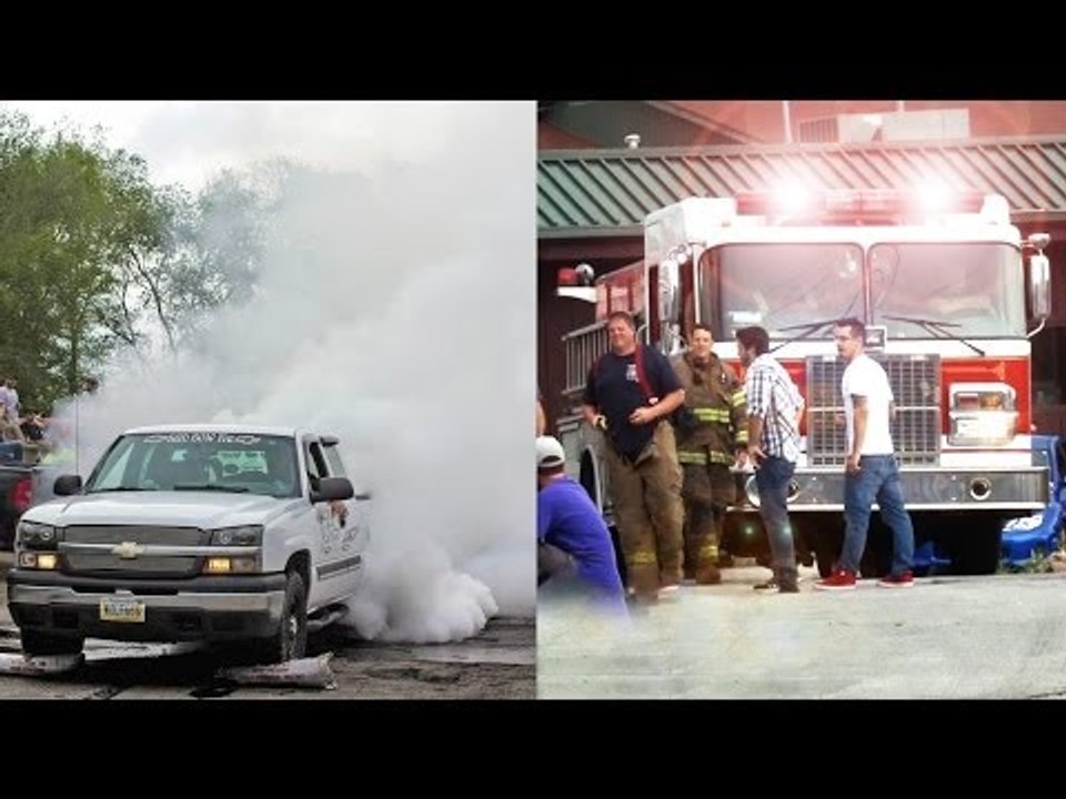 FIRE TRUCK Dispatched to Burnout Contest!