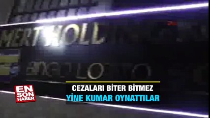 Cezaları biter bitmez yine kumar oynattılar