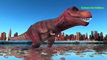 Dinosaurs Cartoons for Children | Monster Trucks Vs Dinosaur | Funny Animals Cartoons for Kids