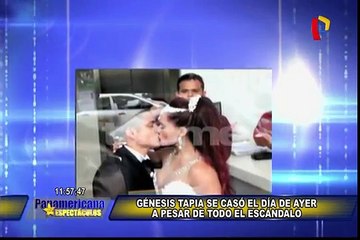 Génesis Tapia se casó ayer pese a escándalo con ex de Kike Márquez