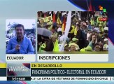 Ecuador: marchan simpatizantes de Alianza País hacia Consejo Electoral