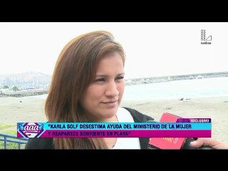 La reaccion de Karla Solf cuando le preguntan por Ronny