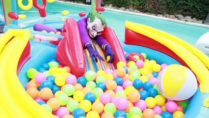 Spiderman and Elsa vs Joker & Venom in Pool ! Spiderman and Spidergirl with Superheroes In Real Life