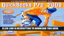 Ebook Contractor s Guide to QuickBooks Pro 2009 Free Read