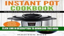 Best Seller Instant Pot Cookbook: The Quick And Easy Pressure Cooker Guide For Smart People -