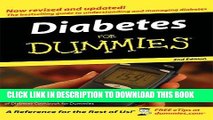 Best Seller Diabetes for Dummies (Thorndike Health, Home   Learning) Free Read