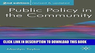 Best Seller Public Policy in the Community (Public Policy and Politics) Free Read