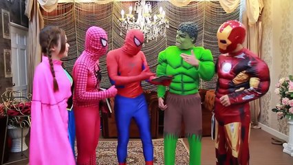 Spiderman vs Frozen Elsa Birthday Party! Pink Spidergirl, Venom, Anna & T rex Fun IRL! Superhero IRL