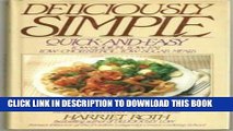 Ebook Deliciously Simple: Quick and Easy Low-Sodium, Low-Fat, Low-Cholesterol, Low-Sugar Meals