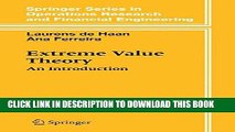 Best Seller Extreme Value Theory: An Introduction (Springer Series in Operations Research) Free Read