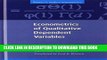 Best Seller Econometrics of Qualitative Dependent Variables (Themes in Modern Econometrics) Free