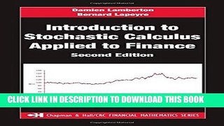 Ebook Introduction to Stochastic Calculus Applied to Finance, Second Edition (Chapman and Hall/CRC