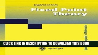 Ebook Fixed Point Theory (Springer Monographs in Mathematics) Free Read