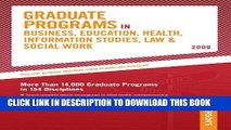 Ebook Grad Guides Book 6: Bus/Ed/Hlth/Law/InfSy/ScWrk 2009 (Peterson s Graduate Programs in