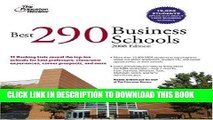 Ebook Best 290 Business Schools, 2008 Edition (Graduate School Admissions Guides) Free Read